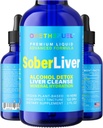 Sober Liver 2oz. Plant-Based Liver Cleanse and Detox Support + 100% Natural Hydration Liver Health Supplement Reishi Milk Thistle Rhodiola + Vegan 15 Herbals Fast Absorb Tincture Liquid