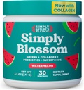Απλά Blossom Διατροφή Daily Greens & Superfood Powder + Collagen + Probiotics for Women's Digestive Health & Bloating Relief. Βοήθεια για την Υγεία σας Bloom - 30 Ημέρα προσφοράς - Καρπούζι
