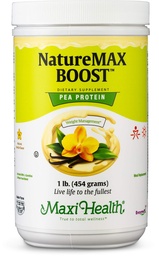 NatureMax BoostTM Pea Protein Powder - Συμπλήρωμα διατροφής Αντικατάσταση γεύματος - 20g πρωτεΐνη ανά υπηρεσία - Φυσικό άρωμα βανίλιας - βιταμίνη Kosher - 1lb