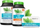 Zenwise Health Digestive Enzymes, No Bloat, and Free Travel Tin with Probiotics for Digestive and Gut Health 