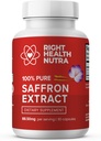 Right Health Nutra Saffron Συμπληρώματα - 100% Pure Saffron Extract - Made in The USA - Υποστηρίζει Mood 