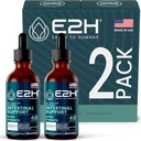 E2H Advanced Intestinal Support - Προάγει το σύστημα υγείας και πέψης - Wormwood και Black Walnut Extract - Μη-GMO, Vegan - (2 μπουκάλια)