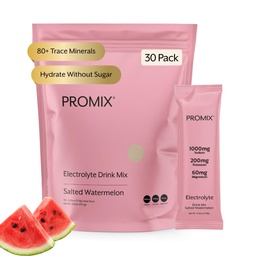 ProMix Διατροφή Ηλεκτρολύτες Συσκευασίες Ενυδάτωσης Σκόνης - Him Αλάτι Ιμαλαΐων, Μαγνήσιο, Κάλιο, Βιταμίνη C - Αλατισμένο Καρπούζι, Ελαφρώς Γλυκασμένα - 30 Σερβιέτες (Συσκευασία 30)