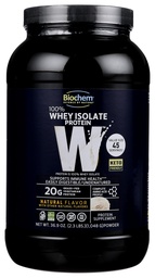 Biochem 100% Whey Isolate Protein - Natural Flavor - 20g πρωτεΐνης - Pre & Post προπόνηση - Αντικατάσταση γεύματος - Keto-Friendly - Εύκολα Digestible - Silky Smooth Taste - Εύκολο στο μείγμα (36,9 oz)