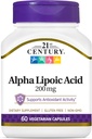 21st Century Healthcare Alpha Lipoic Acid 200 mg, 60 Count Vegetarian Capsles