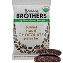 Beared Brothers Organic Protein Bars, Dark Chocolate (10 Pack) - 11g πρωτεΐνης με βάση το φυτό χωρίς γλουτένη Vegan, μη-GMO υγιή σνακ για ενήλικες Καλή πηγή ινών