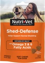 Nutri-Vet Shed Defense Soft Chews for Dogs, Skin and Coat Supplement for Dogs, Omega 3 from Fish Oil, Dry & Ichy Skin Relief treatment, Puppy Essentials, 60 μαλακά μάσημα