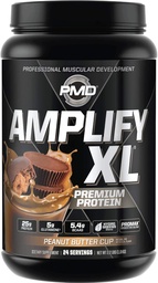 PMD Sports Ενισχύστε XL Premium Συμπλήρωμα πρωτεΐνης Whey Hydro Greens Blend - Glutamine και Whey Protein Matrix με Superfood για τους μυς, τη δύναμη και την ανάκτηση - Κύπελλο φυστικοβούτυρο (24 εξυπηρετούν)