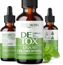 Υγρό Chlorophyl Drops 50mg: Vegan Chlorophyl Liquid Drops for Natural Energy Boost, Immune Support, Body Detox for Skin Care, Internal Deodorant 