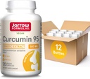 Jarrow Formulas Curcumin 95 500 mg, εκχύλισμα κουρκουμίνης Turmeric για αντιοξειδωτική υποστήριξη, συμπλήρωμα διατροφής οστών και κοινής υποστήριξης,120 κάψουλες λαχανικών,Μέχρι 120 σέρβις, συσκευασία των 12