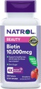 Natrol Biotin 10000 mcg, άρωμα φράουλας, ταχεία διάλυση δισκία, επιπλέον δύναμη, 250 μέτρα