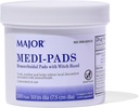 MAJOR Medi-Pads - Αιμορροϊδική Υγιεινή Καθαρισμός Witch Hazel Pads - Ψύξη Ανακούφιση με Αλόη - 100 Count Jar (1 Pack)