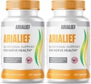 (2 Pack) Arialief Sciatica Κάψουλες Υποστήριξης, Arialief Advanced Formula Sciatica Συμπλήρωμα ανακούφισης, Nerve συμπλήρωμα ανακούφισης, Extra Strength Sciatic Nerve Soothing Formula Κάψουλες (120 Κάψουλες)