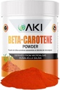 AKI Beta Carotene 10% Κόνις (1,5oz/42.52g) Εξαιρετικά συμπυκνωμένο αρωματικό προϊόν βιταμίνης Α, Μπορεί να βοηθήσει στην υποστήριξη των λειτουργιών του σώματος, του δέρματος, του ανοσοποιητικού συστήματος και των ματιών - GMO δωρεάν & Vegan φιλικό