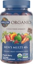 Garden of Life Organics Men 40+ Gummy Vitamins - Berry - Πιστοποιημένα Βιολογικά, Μη ΓΤΟ, Vegan, Kosher Complete Multi - Methyl B12, C & D3 - Γλουτένη, Χωρίς σόγια & γαλακτοκομικά, 120 Real Fruit Gummies