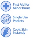 Globe First Aid Burn Gel με αλόη 0.9g Packets, (Box of 144) Advanced First Aid Gel για Προσωρινή Ανακούφιση Ελαφρών Καψίματος, Κόψης και Αποσκευών