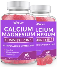 Ασβέστιο χωρίς ζάχαρη Gummies ασβεστίου w/Vitamin D3 K2, Μαγνήσιο ψευδάργυρος κόκκων για τα οστά, τους μυς και το ανοσοποιητικό, Άλγη CA μαγνήσιο 2:1 συμπλήρωμα ασβεστίου αναλογίας για γυναίκες & άνδρες - Vegan