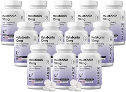 Balancebreens Μελατονίνη 10mg Γρήγορης Διάλυσης, 120 δισκία – Φυσική Βοήθεια για τον Ύπνο για Ξεκούραστες Νύχτες, Χωρίς Ναρκωτικά Υποστήριξη για Χαλάρωση και Ηρεμία