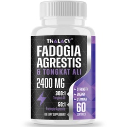 2400mg Fadogia Agrestis Tongkat Ali συμπλήρωμα - Fadogia Agrestis 1400mg & Tongkat Ali 1000mg Ultra Blend, μέγιστη δύναμη, μυϊκή μάζα & αθλητική απόδοση, 60 Softgels
