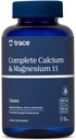Trace Minerals Complete Calcium & Magnesium 1:1 - Συμπλήρωμα διατροφής για την υγεία των οστών & την ενεργειακή υποστήριξη - Συμπλήρωμα ορυκτών για την ενίσχυση της ανοσοποιητικής υγείας - Formula with Sea Minerals - 120 Tablets (30 Services)