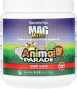 NaturesPlus Ζωική Παρέλαση MagKidz, Cherry Flavor - 0,38 lb - Παιδικό συμπλήρωμα σκόνης μαγνησίου - Οστών & μυών Υγεία Υποστήριξη - Χωρίς γλουτένη, Χωρίς ζάχαρη - 45 Σερβιέτες