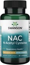 Swanson NAC N-Acetyl Cysteine - Antioxidant Anti-Aging Respiratory Liver Support - Amino Acid Supplement 1000 mg 60 Capsules