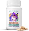 Mama's Select Organic Fenugreek Capsules – Natural Herbal Lactation Supplement to Boost Milk Supply, Vegan Digestive Health Aid, Allergen-Free & Non-GMO, USA-Made for Breastfeeding Moms