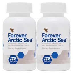 Forever Living - Arctic Sea Omega-3 Supplement - EPA και DHA Blend για την υγεία της καρδιάς, του εγκεφάλου και των ματιών - Gluten-free - 240 Softgels (πακέτο του 2)