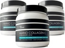 (3-Pack) Amino Collagen C - Κόνις κολλαγόνου (180 Scoops) - Πεπτίδια θαλάσσιου κολλαγόνου + Υαλουρονικό οξύ. Χωρίς ζάχαρη. Δεν Odor. Μη ΓΤΟ. ΗΠΑ. για τα μαλλιά, δέρμα, νύχια, αρθρώσεις, & Gut Υγεία.