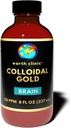 Earth Clinic ® Collidal Gold 20 ppm, 8 oz (237 mL) - Φυσική υποστήριξη εγκεφάλου & γνωστική βοήθεια λειτουργίας
