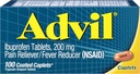 Advil Coated Tablets Πόνο Reliever και Πυρετός Reducer, Ibuprofen 200mg