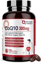 NATURE TARGET CoQ10-300mg-Softgels + PQQ με Βιολογικό-Olive-Oil - Υψηλής Απορρόφησης-Συνένζυμο-Q10 - Αντιοξειδωτικό-για-Καρδιά-Υγεία και Ανοσοποιητική Υποστήριξη, Παραγωγή Ενέργειας, 120 Υπηρεσίες