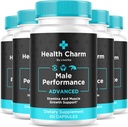 (5 Pack) Health Charm, Health Charm Pills, Health Charm Capsules, Επίσημη Health Charm για τους άνδρες κάψουλες, Health Charm Supplement Support, HealthCharm Όλα τα φυσικά pastillas, 300 κάψουλες για 5 μήνες
