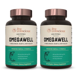 Live Consciious OmegaWell Fish Oil: Καρδιά, εγκέφαλος, και κοινή υποστήριξη 