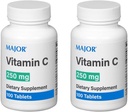 MAJOR Vitamin- C 250 mg Ασκορβικά δισκία οξέος, 100 CT - Συσκευασία των 2