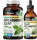 BIO KRAUTER Spearmint 250 Κάψουλες & Saw Palmetto Βάμμα 4 Fl. Oz.