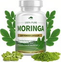 Οργανικές κάψουλες Moringa σκόνης, Pure Moringa Oleifera Leaf σκόνη κάψουλες 1000mg, Moringa συμπλήρωμα για την ενέργεια, την ασυλία και κοινή υγεία, Vegan και μη ΓΤΟ,120 κάψουλες