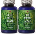 klamath μπλε πράσινη άλγη - BLUE GREEN ALGAE 500MG από τη λίμνη Klamath - αντιοξειδωτικά συμπληρώματα διατροφής, χάπια spirulina επιπλέον δύναμη, ενεργειακά χάπια για τις γυναίκες ανοσοκαταστολή - 2 Bot 120 κάψουλες