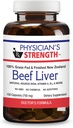 Physician's Strength Beef Liver - 150 Κάψουλες - Φυσική πηγή σιδήρου, βιταμίνης Α & Β12 - 100% Grass Fed - Μη ΓΤΟ & Χωρίς Πρόσθετα - 30 Μερίδες