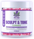 Sculpt & Tone Gummies for Women 40+ | Creatine, Magnesium, Tart Cherry & Sea Moss | Peri-Menopause Support, Energy & Post‑Workout Recovery | 150 Vegan Gummies