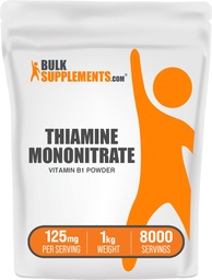 BulkSupplies.com Thiamine Mononitrate Powder - Vitamin B1 Powder, Thiamine B1 Supplement - B1 Βιταμίνες, Χωρίς γλουτένη, 125mg ανά Σερβίρισμα, 5kg (11 lbs) (πακέτο των 5)