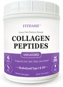 Collagen Peptides Hydrolyzed Collagen Powder Type I and III, Υποστηρίζει τα μαλλιά, τα νύχια και τις αρθρώσεις. Άγευστη 41 Υπηρεσίες 15,9 Οζ.