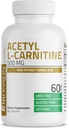 Bronson Acetyl L-καρνιτίνη 500 MG Υψηλή ισχύς Αμινοξέο μη ΓΤΟ, 60 κάψουλες
