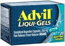 Advil Liqui-Gels 20s Size 20s Advil Ibuprofen Pain Relief Liquid Filled Capsules 20ct