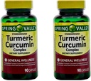 Εαρινό Valley Standerdized Complex Turmeric Curcumin Dietary Supplement Capsules, 500 mg, 90 count, 2 pk