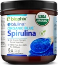 biophix Blue Spirulina Powder Organic Blulina 6 oz - Algae Organic Spirulina Powder 170 Servings - Superfood Supplement - Natural Blue Pigment - Espirulina en Polvo Organica Pura Azul
