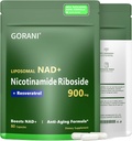 Gorani NAD+ συμπλήρωμα 900MG, Νικοτιναμίδη Ριβοζίδιο, Λιποσωμική ρεσβερατρόλη, Quercetin (1)