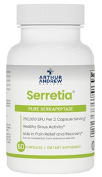 Arthur Andrew Medical, Serretia, Serrapeptase Formula for Muscle and Sinus Support, 60 Κάψουλες