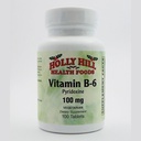 Holly Hill Health Foods, Βιταμίνη Β6, 100 δισκία
