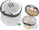 Ταξιδιωτικός οργανωτής χαπιών, Portable Pill Box, Moisture Proof Pill Case, Daily Small Pill Container to Hold Vitamins Fish Oil, για Pocket ή Purse Pill Box Decorative Metal Medicine Organizer